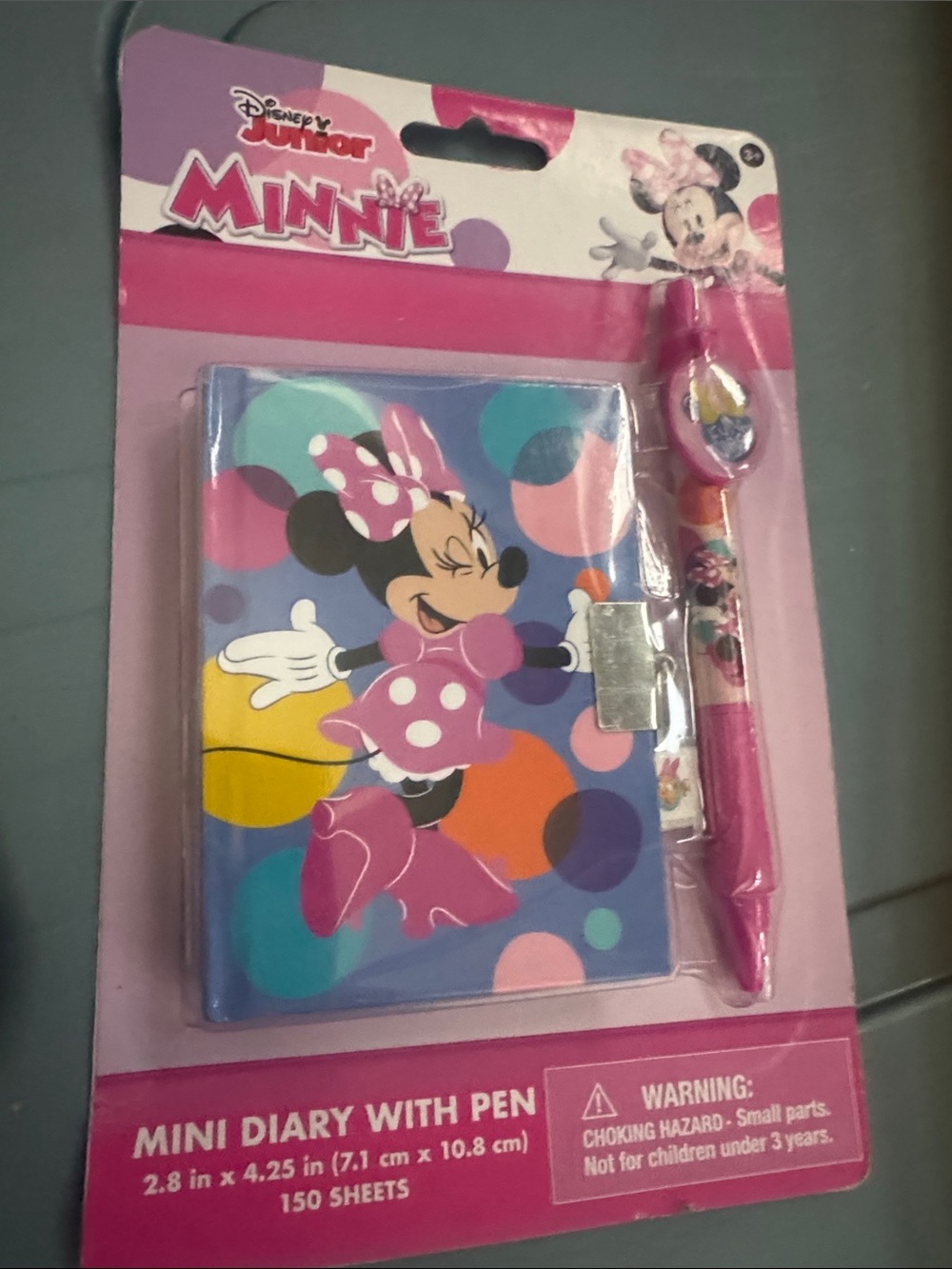 Disney Junior Minnie Mini Diary with Pen - Pink & Multicolor